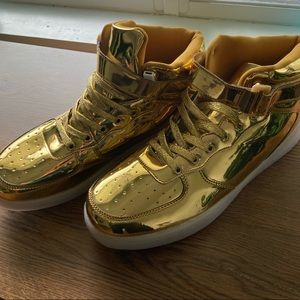 Gold Light Up Sneakers
